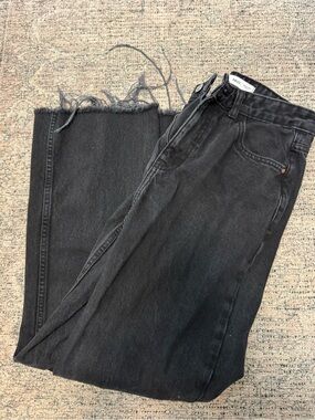Mango Women’s Straight Leg Jeans — Black